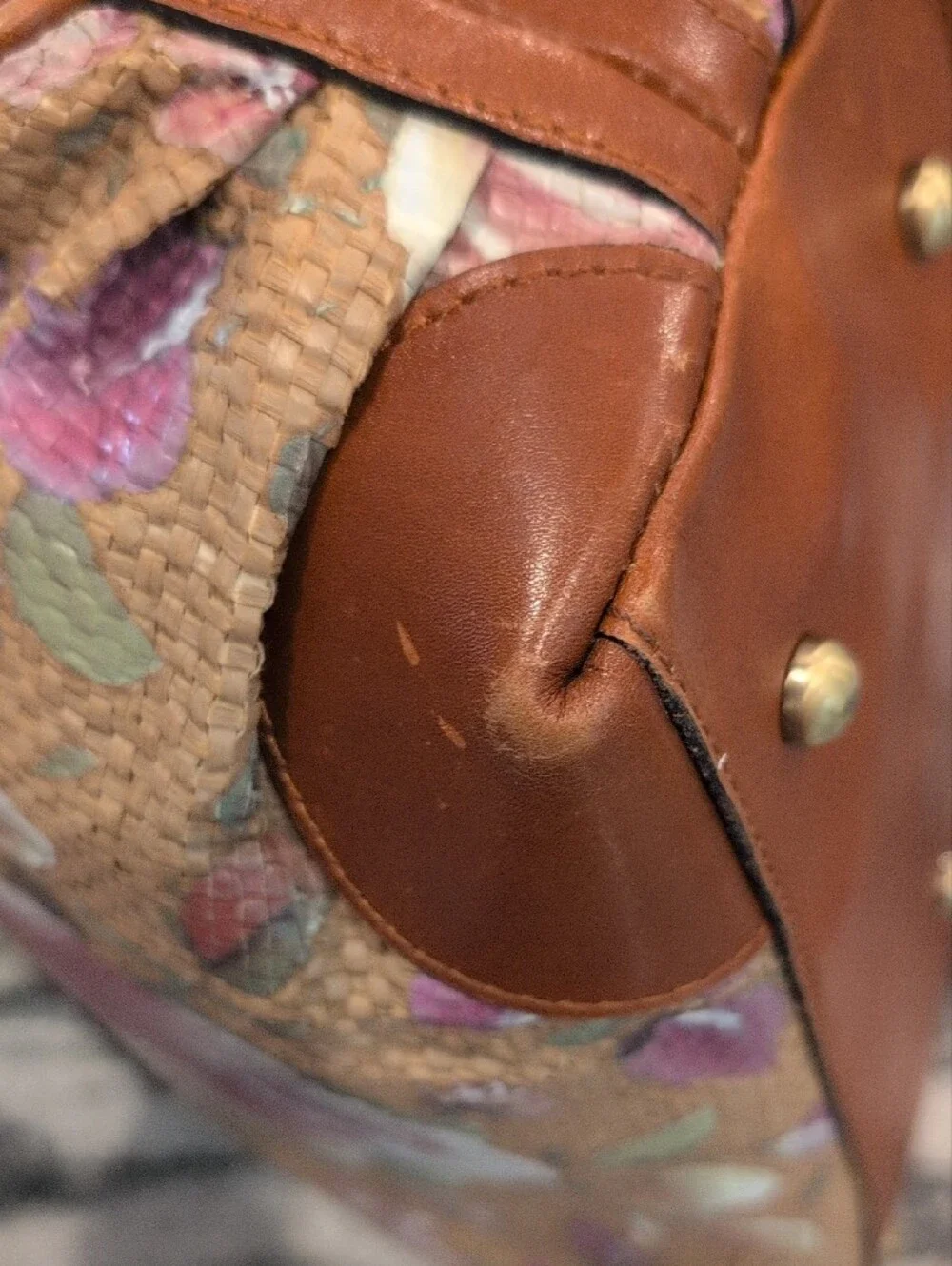 Patricia Nash Floral Dome Satchel in Pink, Cream & Green